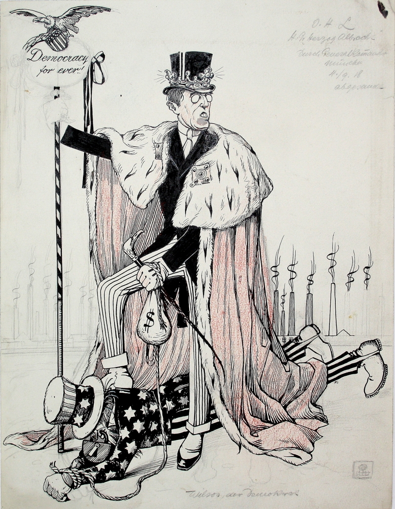Woodrow Wilson Political Cartoon Antiquariat Steffen Völkel GmbH